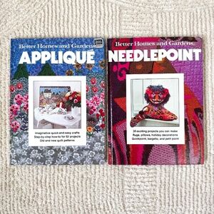 Vintage 70’s Better Homes and Gardens Needlepoint & Appliqué Craft Books